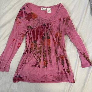 🌸pink y2k floral top🌸